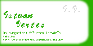 istvan vertes business card